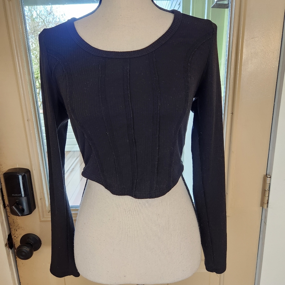 Altar'd State Black Long Sleeve Top | M